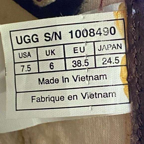 UGG Blaney Crystals Brown Leather Ankle Booties Fashion Sneakers Size 7.5 Comfy - Picture 15 of 15